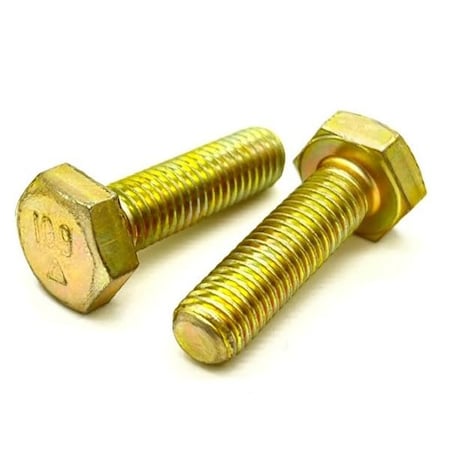 Boltsandnuts.Com Class 10.9, M16-2.00 Hex Head Cap Screw, Zinc Yellow Steel, 45 mm L, 5 PK M16C45HCS10Y-5